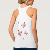 Vliegend weg om een fijne roze stekelvlinderTankto Tanktop (Achterkant)