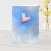 vliegend Wenskaart Kaart (Gele Bloem)