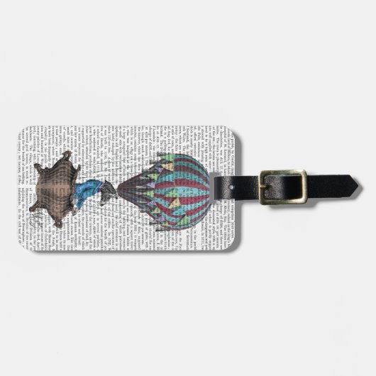 Vliegend Zebra Bagagelabel (Voorkant horizontaal)