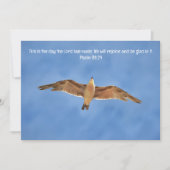 Vliegend Zee meeuw vogel bijbel vers platte Kaart (Voorkant)