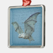 Vliegende 3D Blue Bat Metalen Ornament (Links)