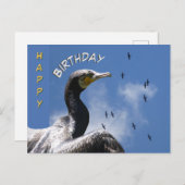 Vliegende Aalscholvers Verjaardagsansichtkaart Briefkaart (Voorkant / Achterkant)