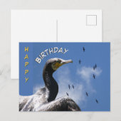 Vliegende Aalscholvers Verjaardagskaart Briefkaart (Voorkant / Achterkant)