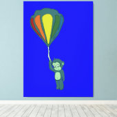 vliegende aap : luchtballon canvas afdruk (Insitu (Houten vloer))