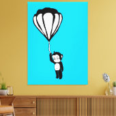 vliegende aap : luchtballon canvas afdruk (Insitu (Woonkamer))