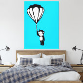 vliegende aap : luchtballon canvas afdruk (Insitu (Slaapkamer))