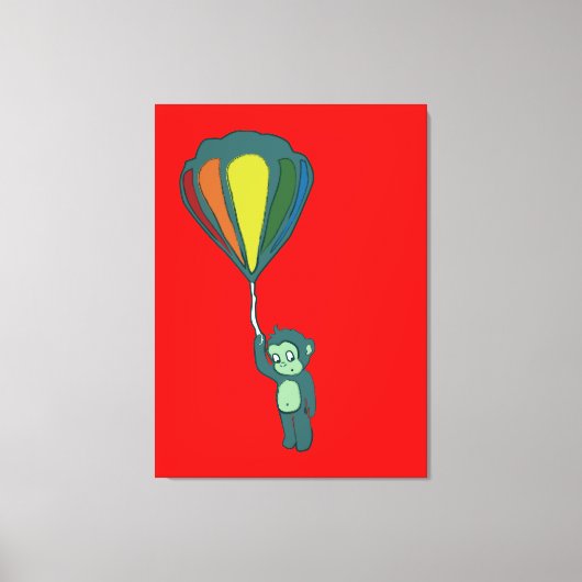 vliegende aap : luchtballon canvas afdruk (Voorkant)