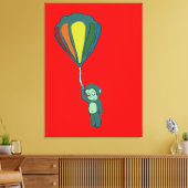 vliegende aap : luchtballon canvas afdruk (Insitu (Woonkamer))