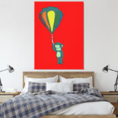 vliegende aap : luchtballon canvas afdruk (Insitu (Slaapkamer))