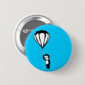 vliegende aap : luchtballon ronde button 5,7 cm (Voorkant /achterkant)