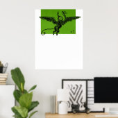 Vliegende Aap Poster (Thuiskantoor)