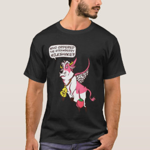 Vliegende Aardbei Koe I Aardbei Milkshake I Ani T-shirt