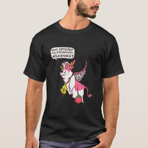 Vliegende Aardbei Koe I Aardbei Milkshake I Ani T-shirt