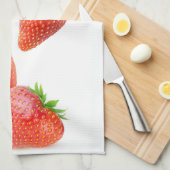 Vliegende aardbeien theedoek (Quarter Fold)