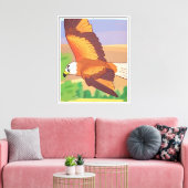Vliegende adelaar canvas afdruk (Insitu (Woonkamer))
