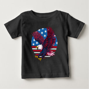 Vliegende adelaar en Amerikaanse vlag
