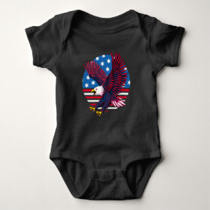 Vliegende adelaar en Amerikaanse vlag Romper