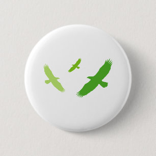Vliegende adelaar (groen) ronde button 5,7 cm