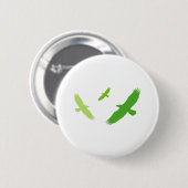 Vliegende adelaar (groen) ronde button 5,7 cm (Voorkant /achterkant)