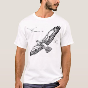 Vliegende Adelaar T-shirt Vintage Roofvogel Lijnku