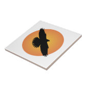 Vliegende adelaar voor de zon tegeltje (Zijkant)
