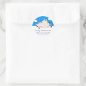 Vliegende Adresetiketten Ronde Sticker (Tas)