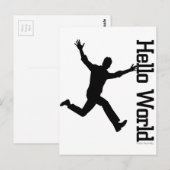 Vliegende afbeelding zwart/wit, groen Briefkaart (Voorkant / Achterkant)