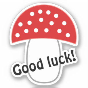 Vliegende agaric geeft veel geluk en geluk! sticker