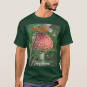Vliegende agariumpaddenstoel met groengras t-shirt (Voorkant)