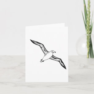 Vliegende albatrosillustratie kaart