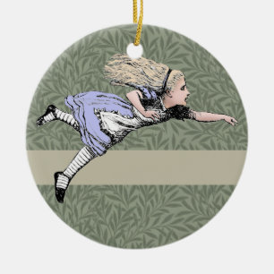 Vliegende Alice Wonderland Avontuur Oude Tenniel Keramisch Ornament