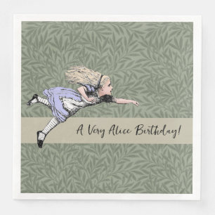 Vliegende Alice Wonderland Avontuur Oude Tenniel Servet