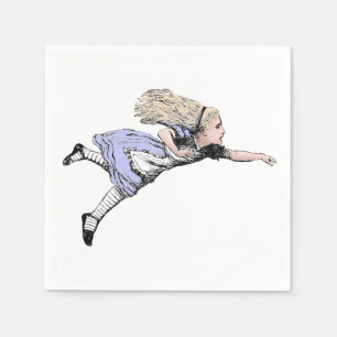 Vliegende Alice Wonderland Avontuur Oude Tenniel Servet