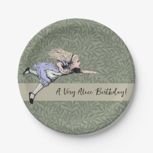 Vliegende Alice Wonderland Avontuur Oudheidkundige Papieren Bordje