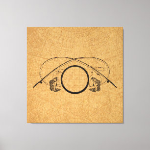 Vliegende Antiek Geviste rijen Kunstillustratie Canvas Afdruk