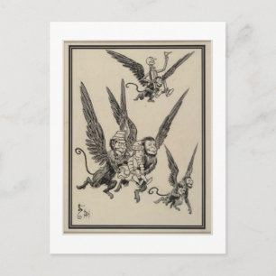 Vliegende apen briefkaart