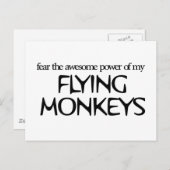 Vliegende apen briefkaart (Voorkant / Achterkant)