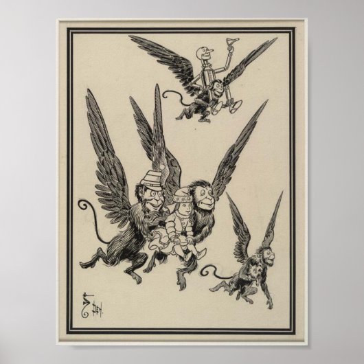 Vliegende apen poster (Voorkant)