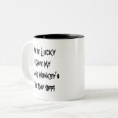 Vliegende apen tweekleurige koffiemok (Voorkant links)