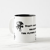 Vliegende apen tweekleurige koffiemok (Voorkant links)