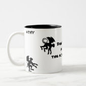 Vliegende apen tweekleurige koffiemok (Links)