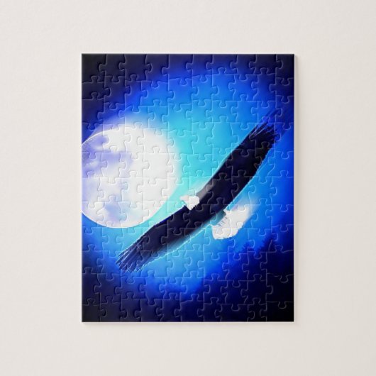 Vliegende arend & maan legpuzzel (Verticaal)