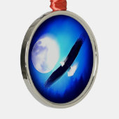 Vliegende arend & maan metalen ornament (Rechts)