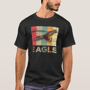  Vliegende Arend Verdrietig Dierlijk Retro Print T-shirt