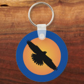 Vliegende arend voor de zon sleutelhanger (Voorkant)