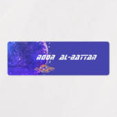 Vliegende artistieke sterrenstelsels labels (Design 1)