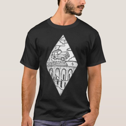 vliegende auto magische diamant t-shirt (Voorkant)