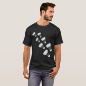 Vliegende Badminton Shuttles T-shirt (Voorkant volledig)