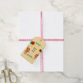 Vliegende ballon met aap cadeaulabel (Met Touw)