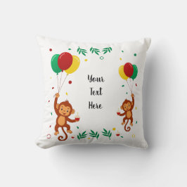 Vliegende ballon met aap kussen